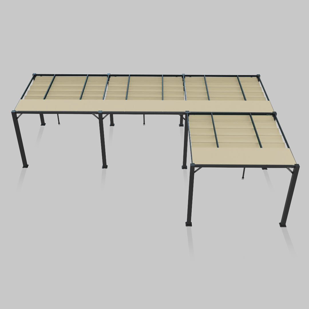 #configuration pergola_L shape #frame colour_Aluminum