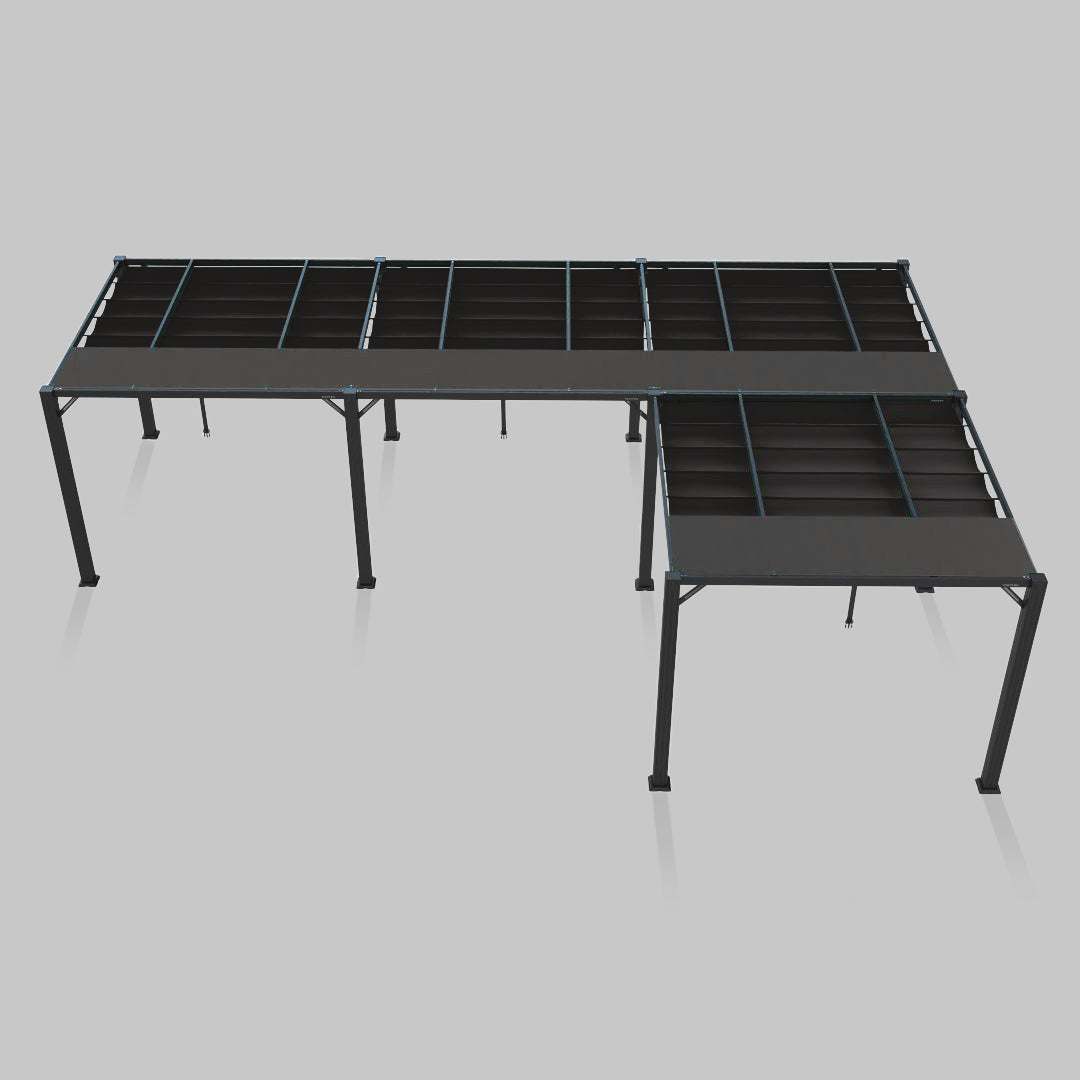 #configuration pergola_L shape #frame colour_Aluminum