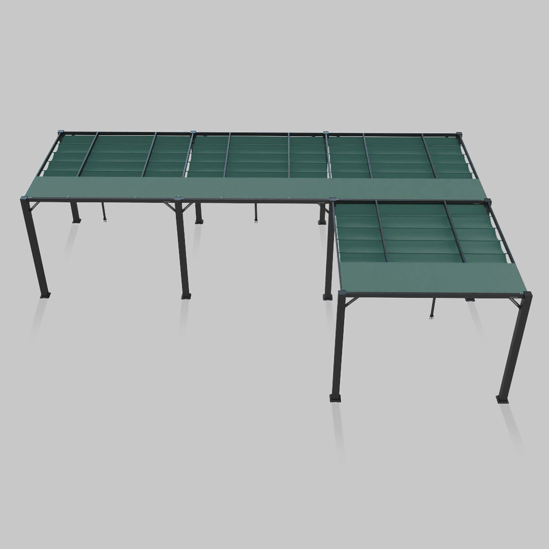#configuration pergola_L shape #frame colour_Aluminum