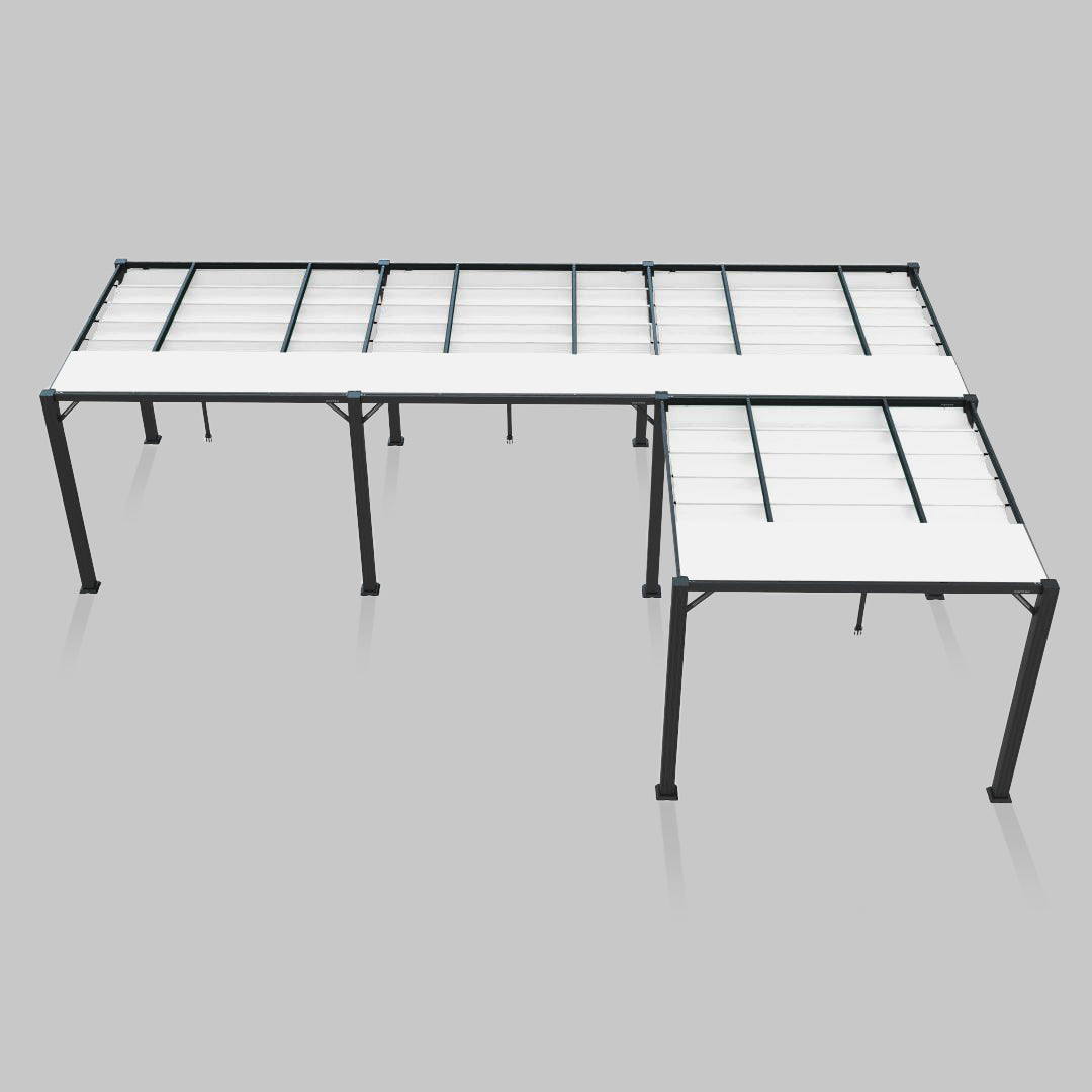 #configuration pergola_L shape #frame colour_Aluminum