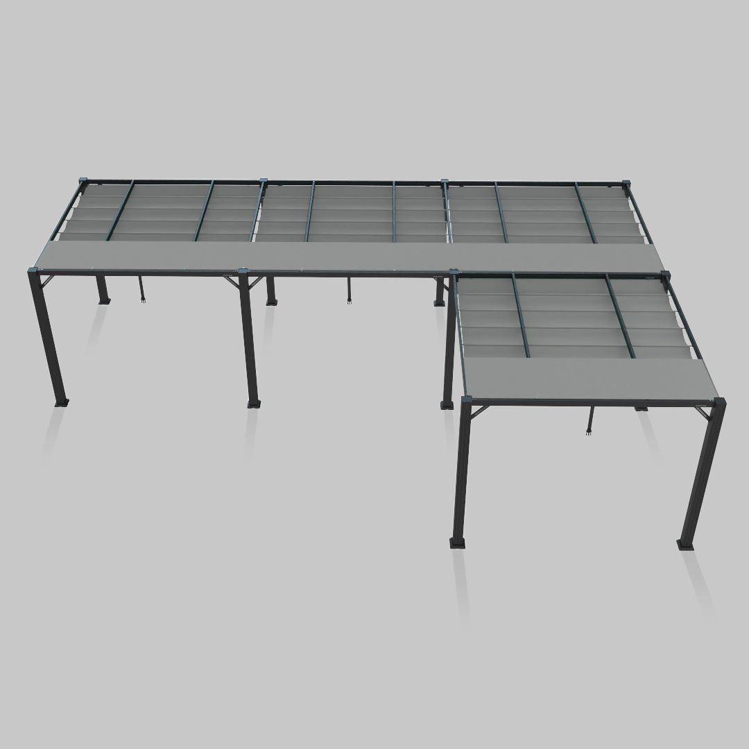#configuration pergola_L shape #frame colour_Aluminum