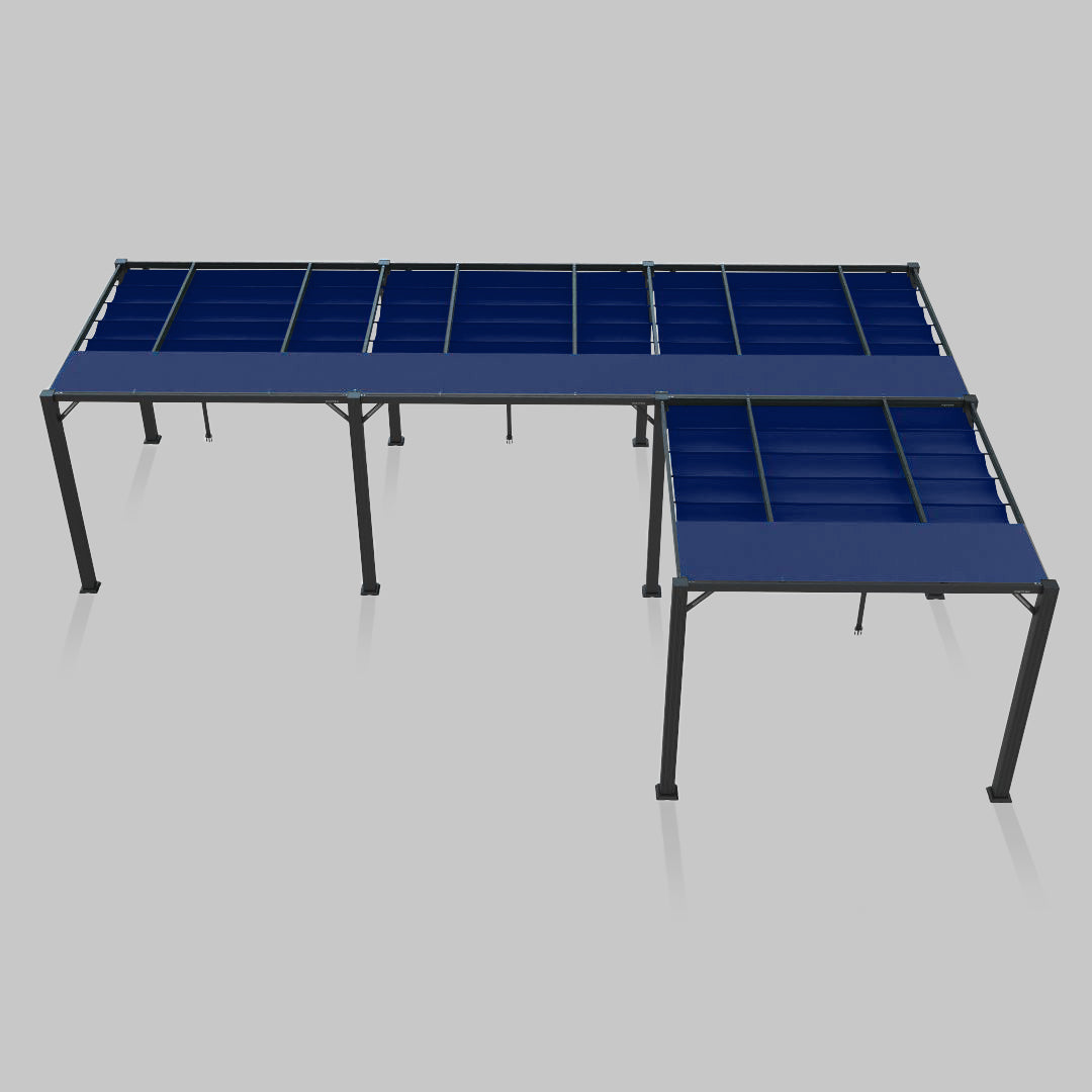 #configuration pergola_L shape #frame colour_Aluminum
