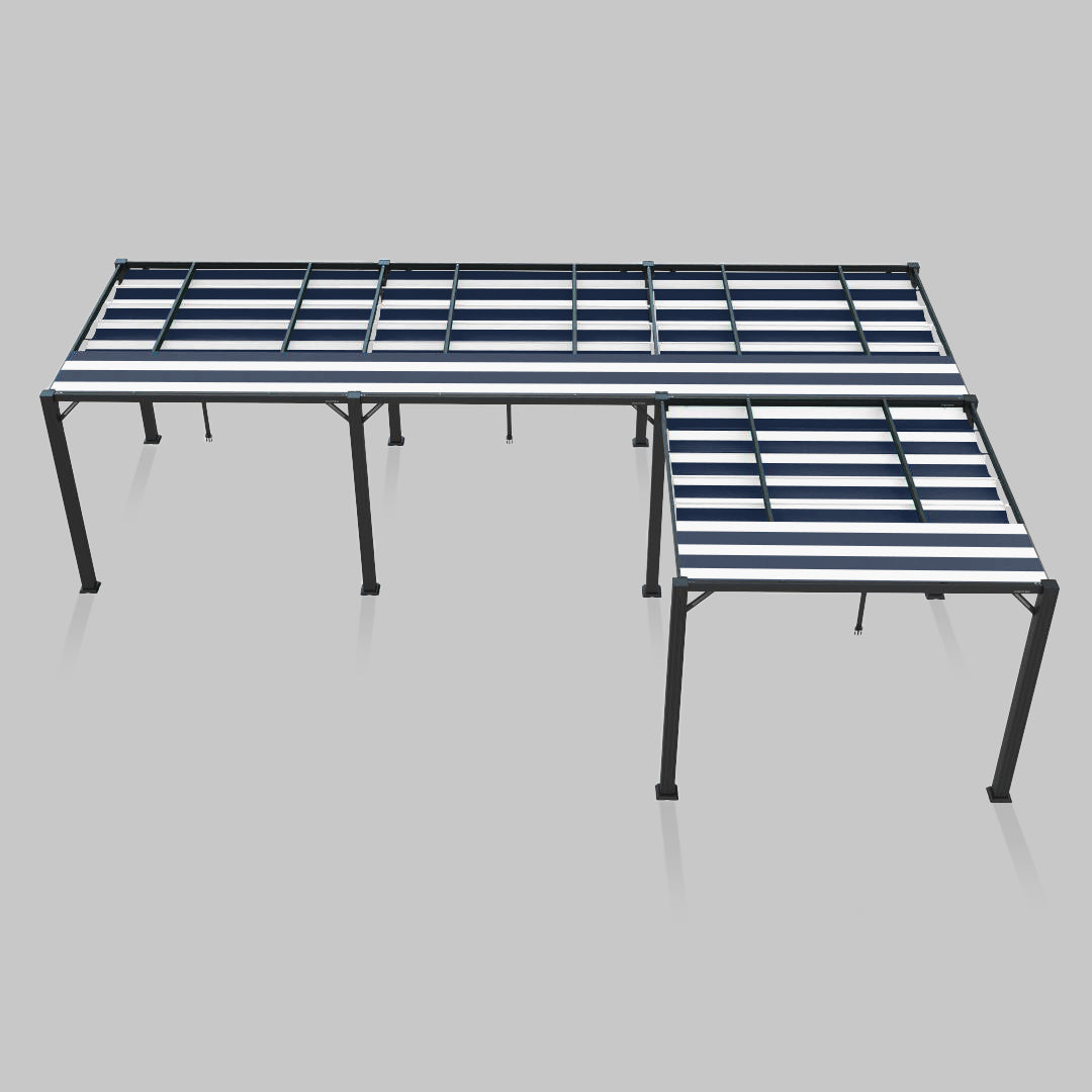 #configuration pergola_L shape #frame colour_Aluminum