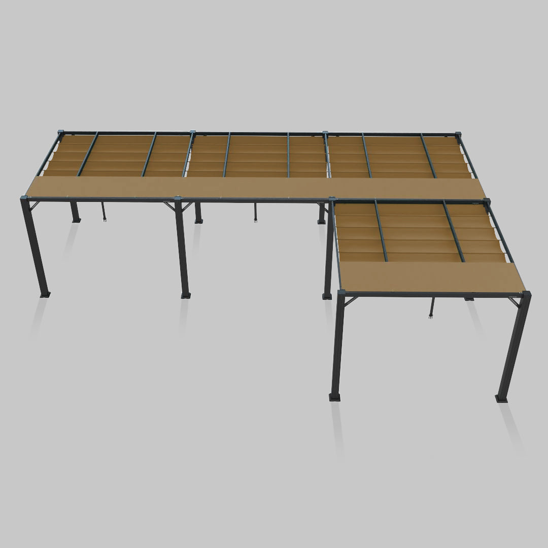 #configuration pergola_L shape #frame colour_Aluminum