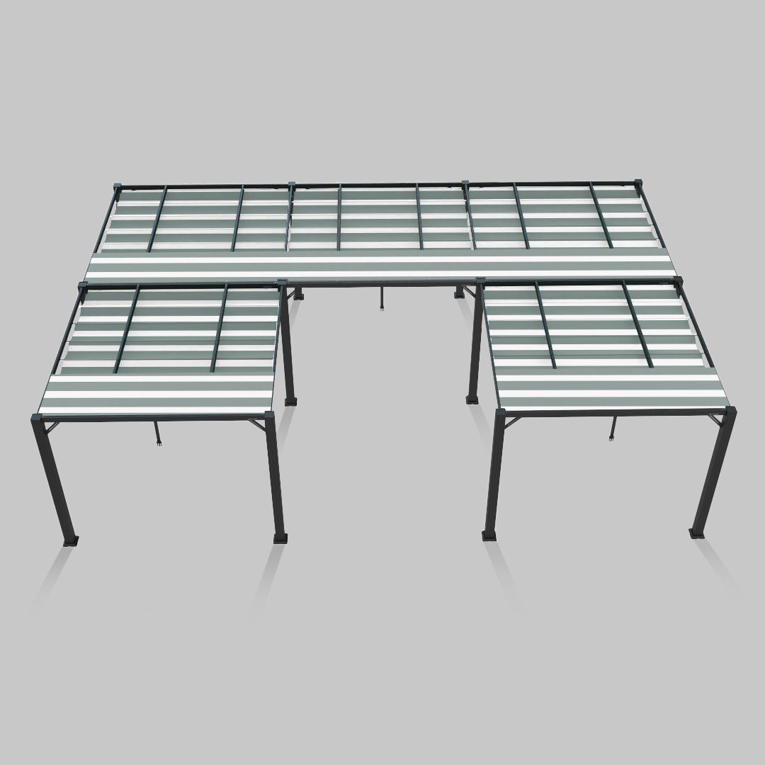 #configuration pergola_U shape #frame colour_Aluminum