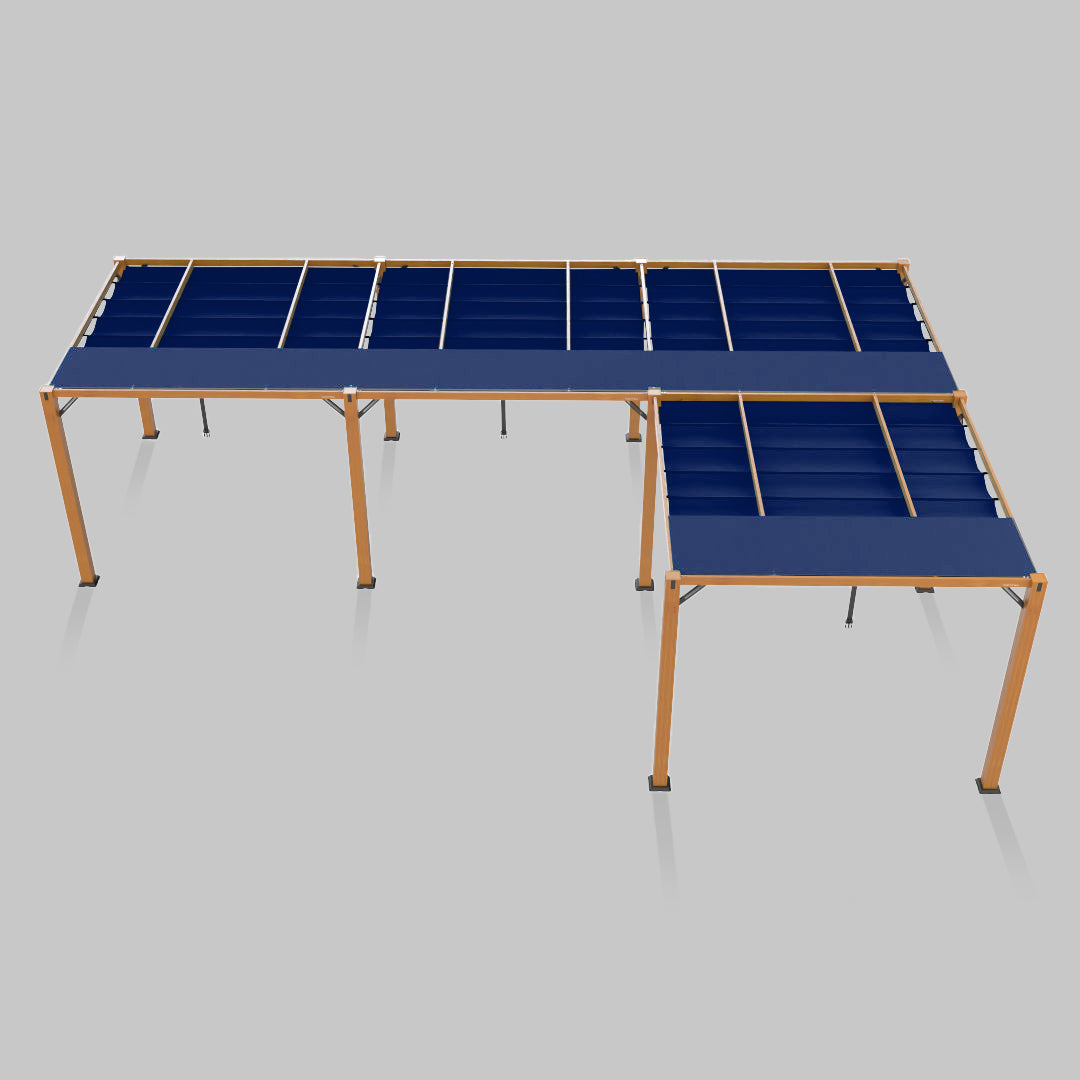 #configuration pergola_L shape #frame colour_Wood