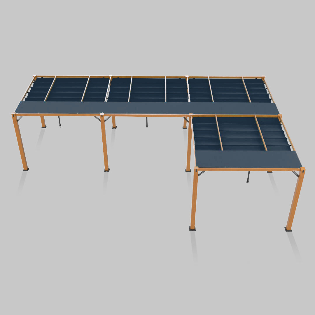 #configuration pergola_L shape #frame colour_Wood