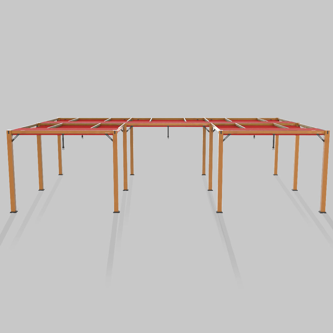 #configuration pergola_U shape #frame colour_Wood