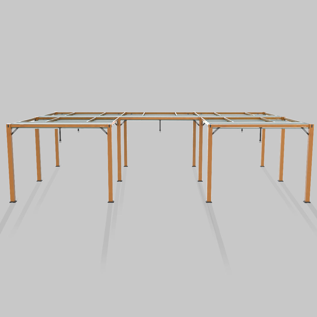 #configuration pergola_U shape #frame colour_Wood