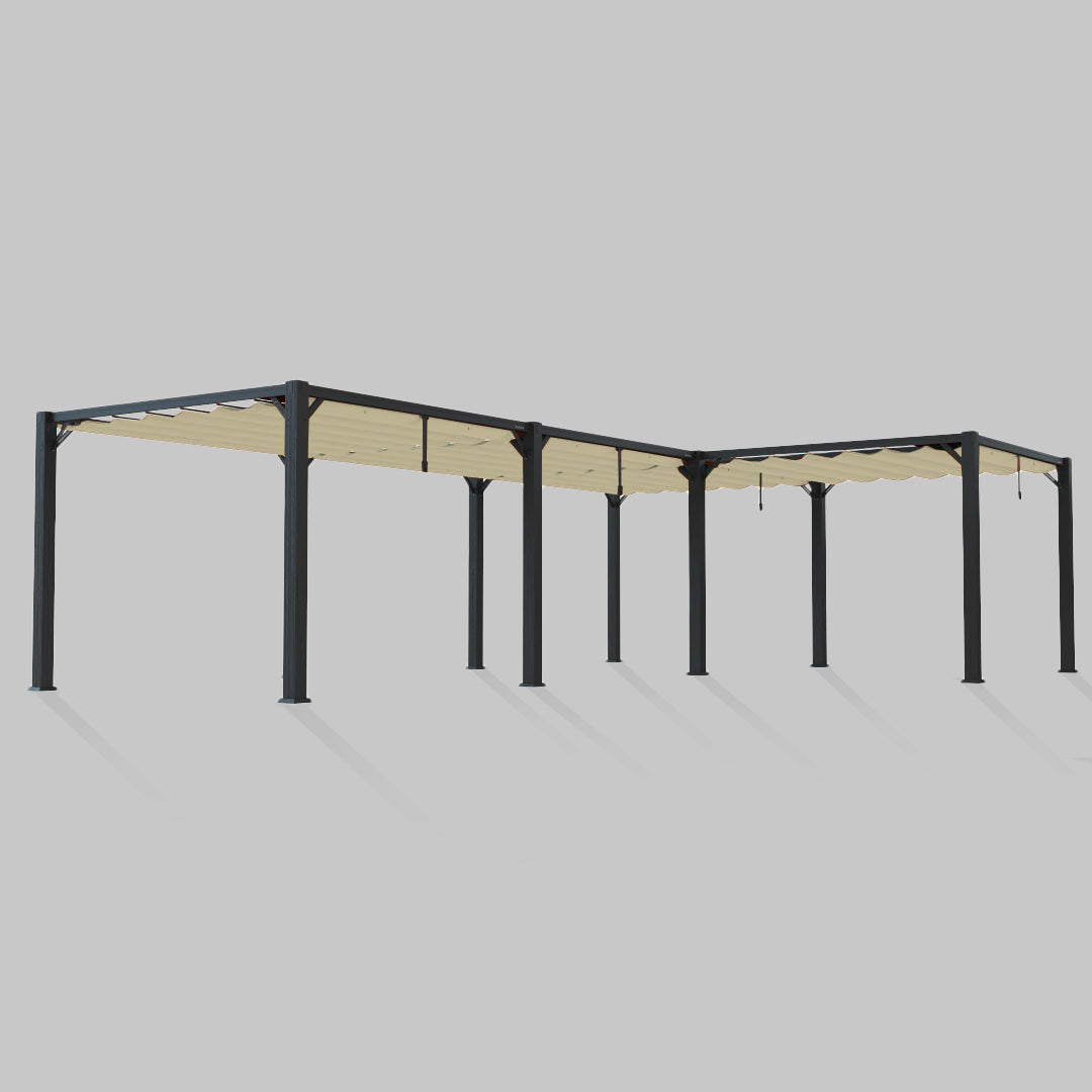 #configuration pergola_L shape #frame colour_Aluminum