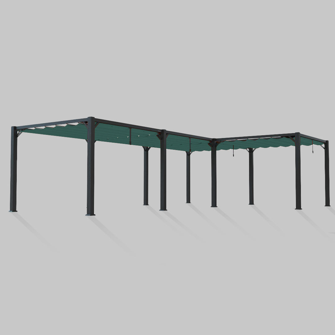 #configuration pergola_L shape #frame colour_Aluminum