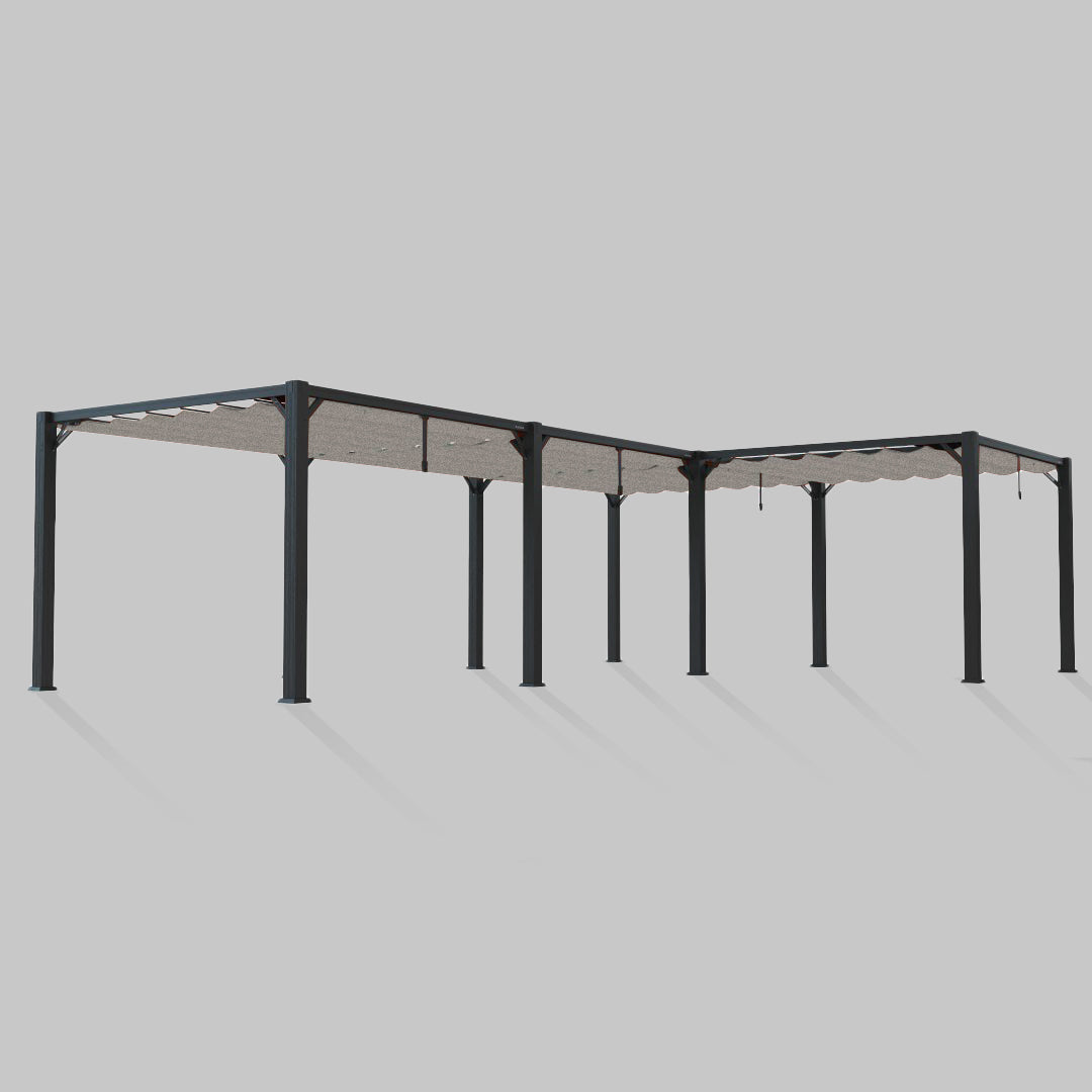 #configuration pergola_L shape #frame colour_Aluminum