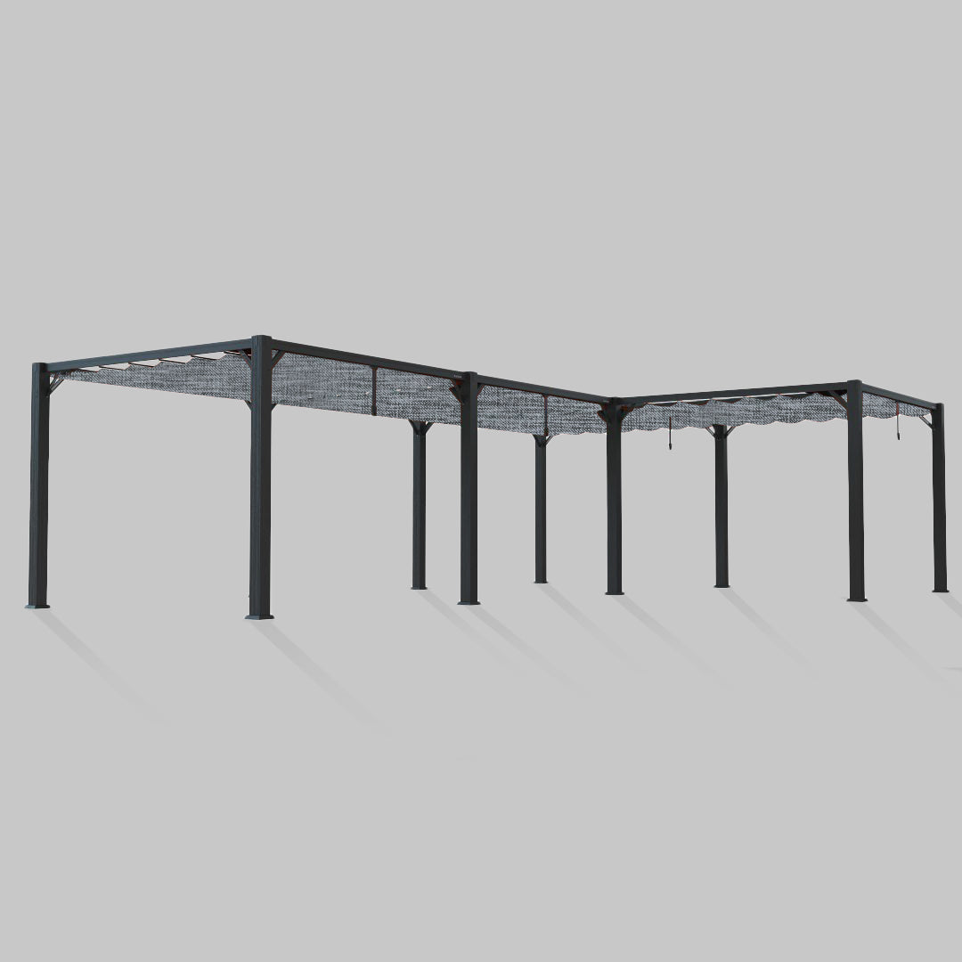 #configuration pergola_L shape #frame colour_Aluminum