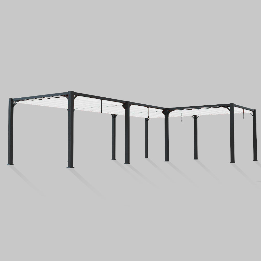 #configuration pergola_L shape #frame colour_Aluminum