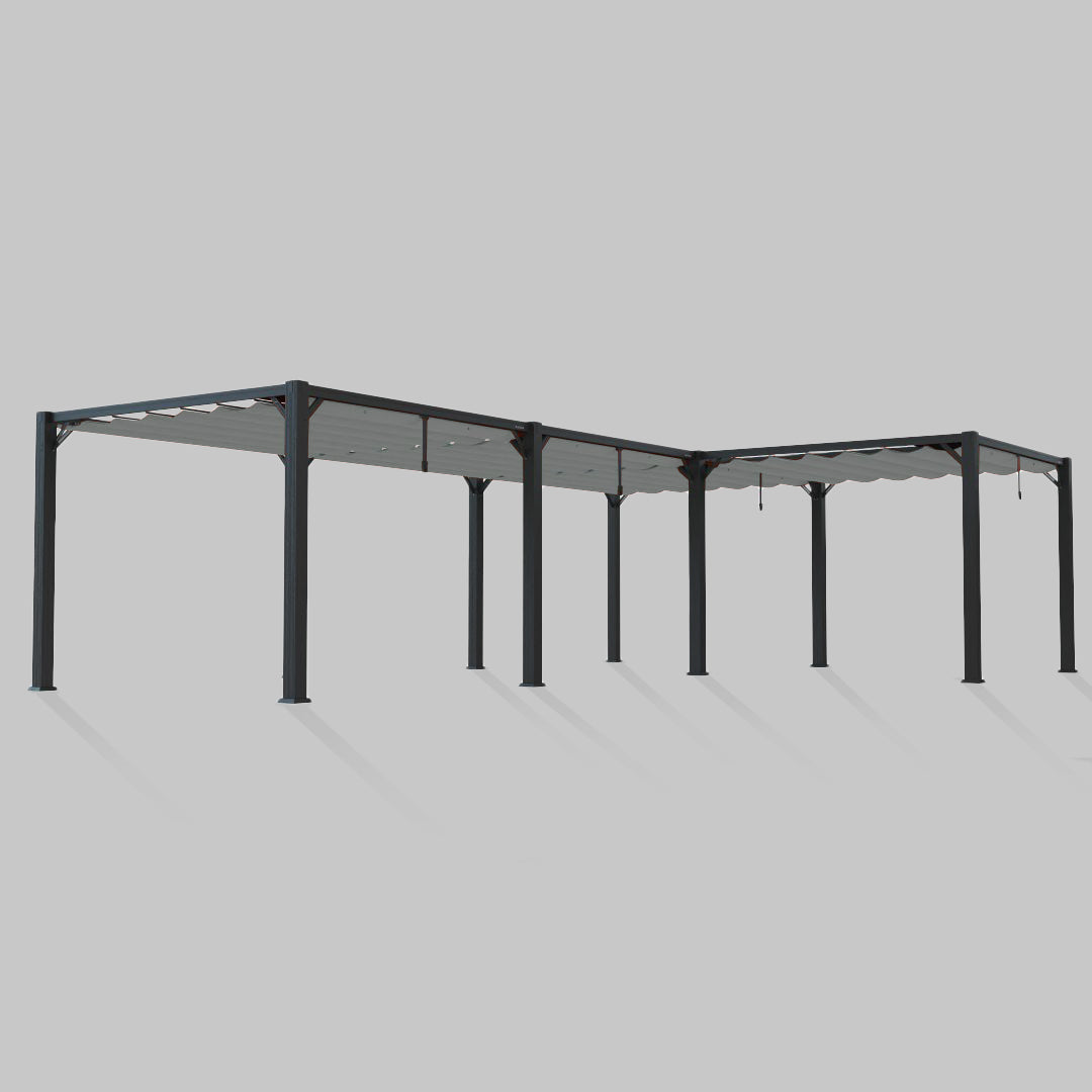 #configuration pergola_L shape #frame colour_Aluminum