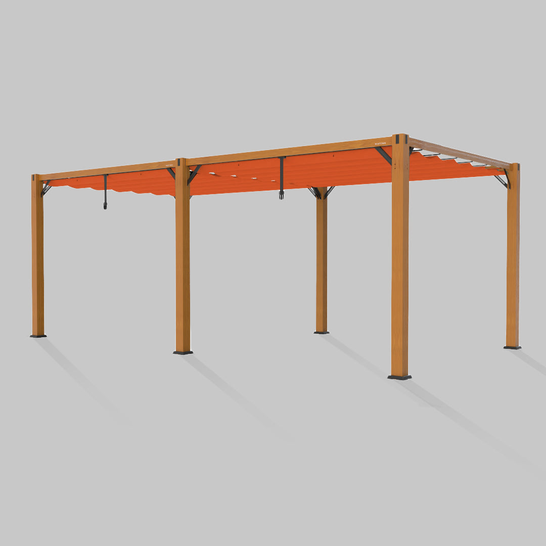 #configuration pergola_double #frame colour_Wood