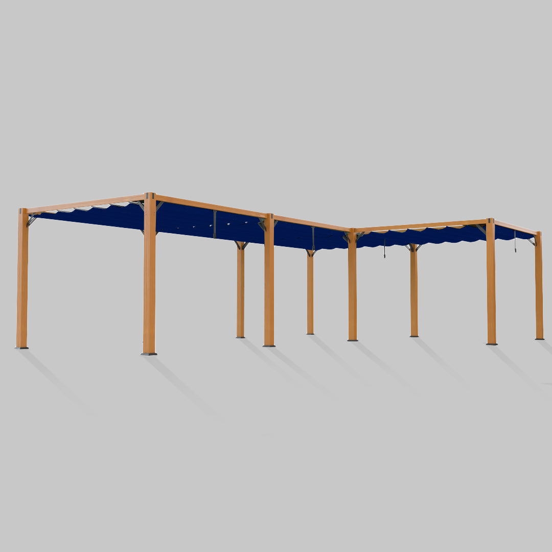 #configuration pergola_L shape #frame colour_Wood