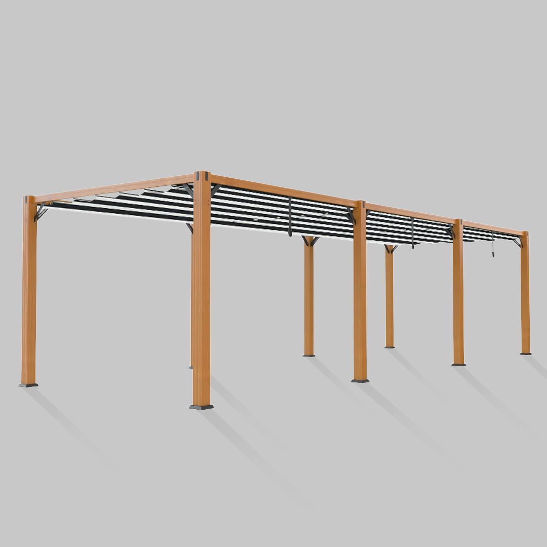 #configuration pergola_triple #frame colour_Wood