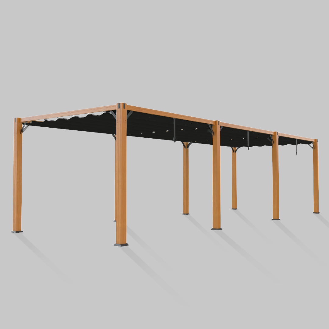 #configuration pergola_triple #frame colour_Wood