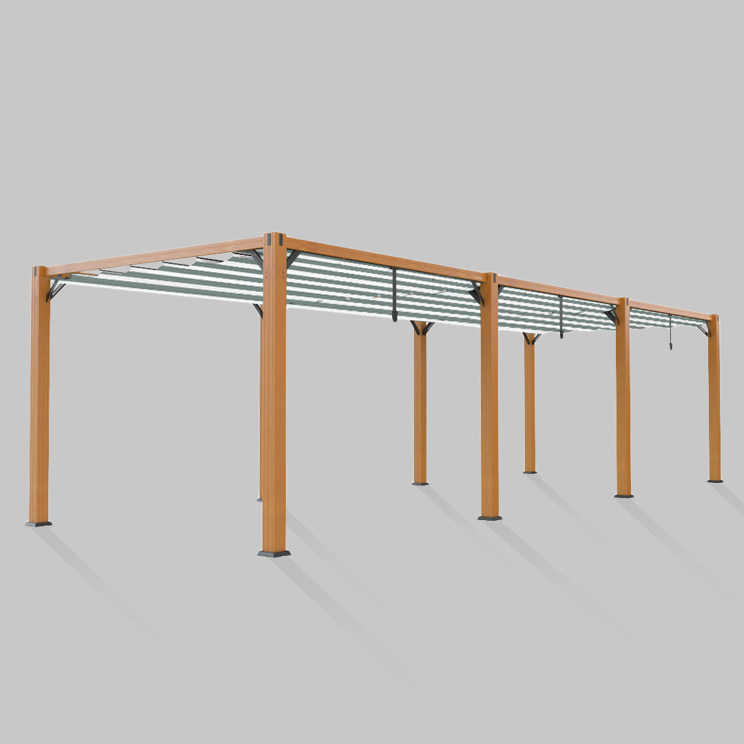 #configuration pergola_triple #frame colour_Wood