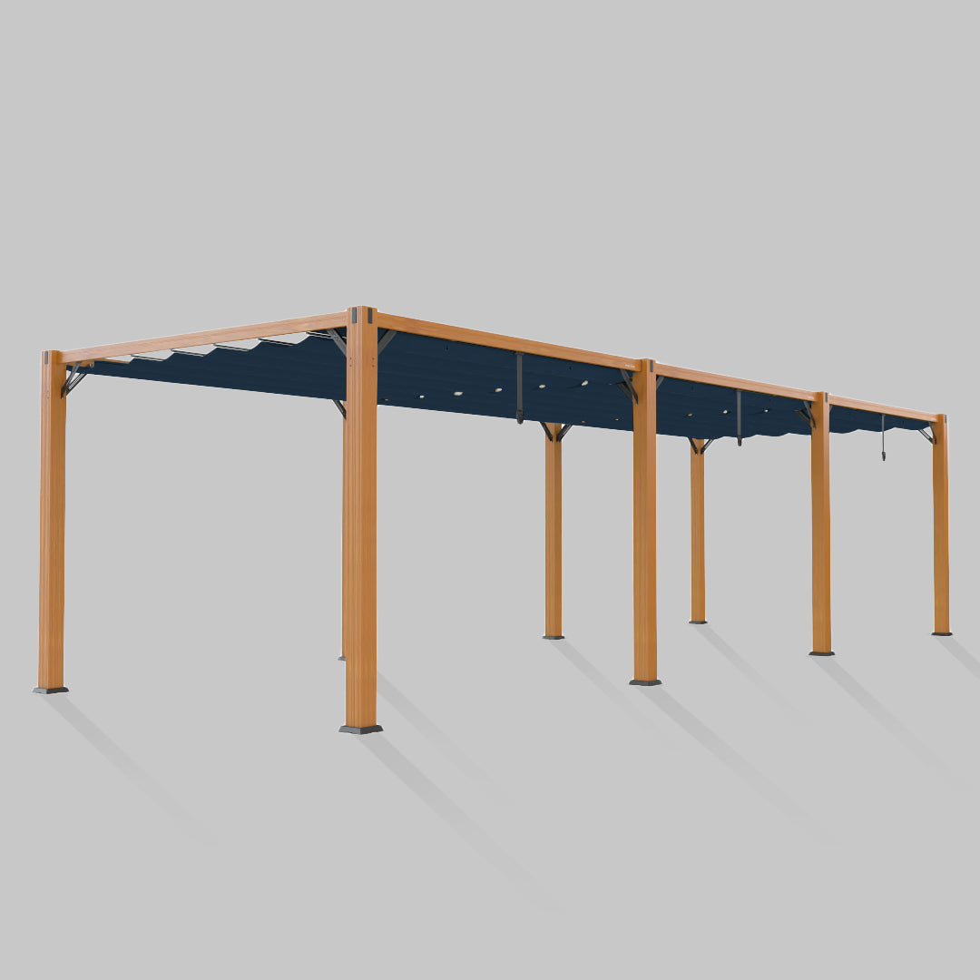 #configuration pergola_triple #frame colour_Wood