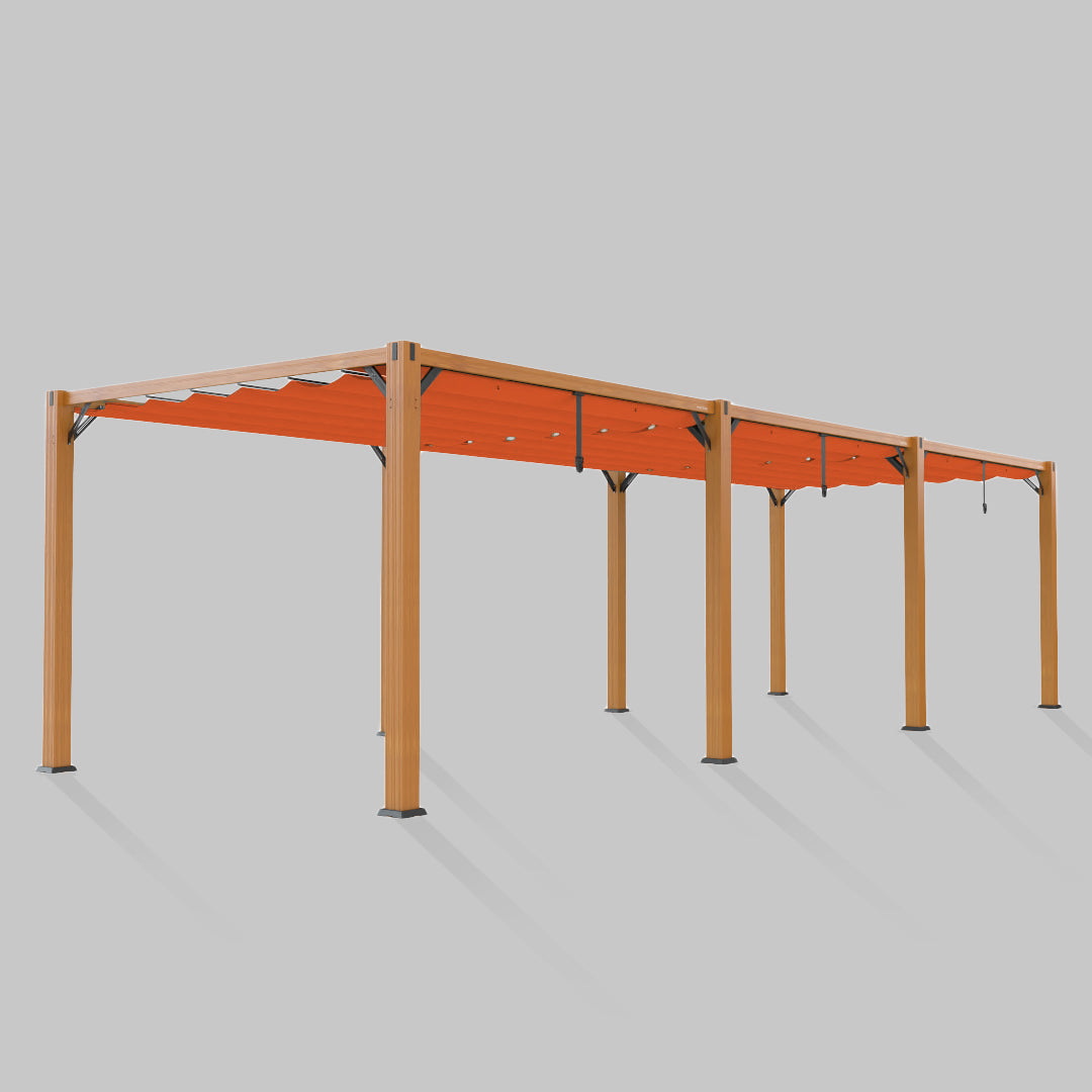 #configuration pergola_triple #frame colour_Wood