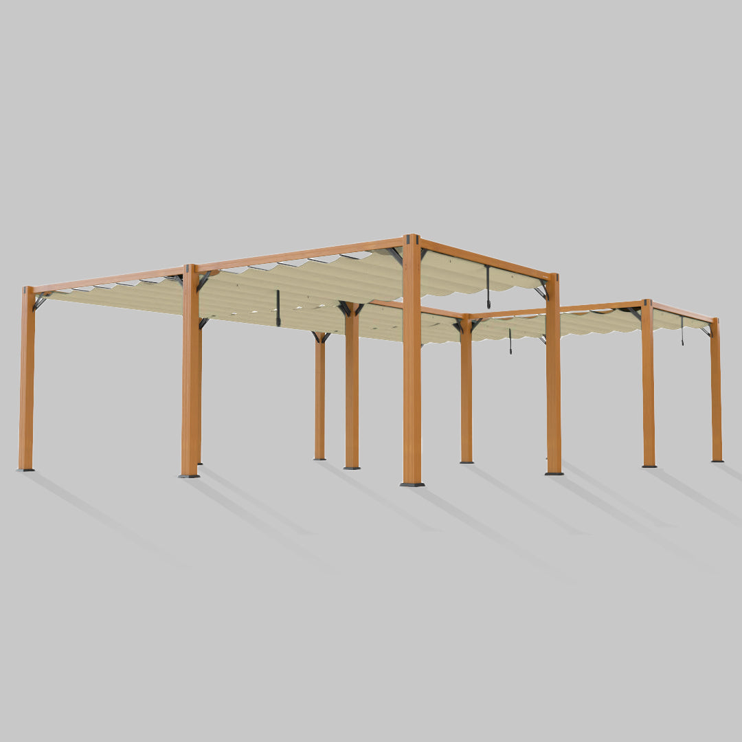 #configuration pergola_U shape #frame colour_Wood
