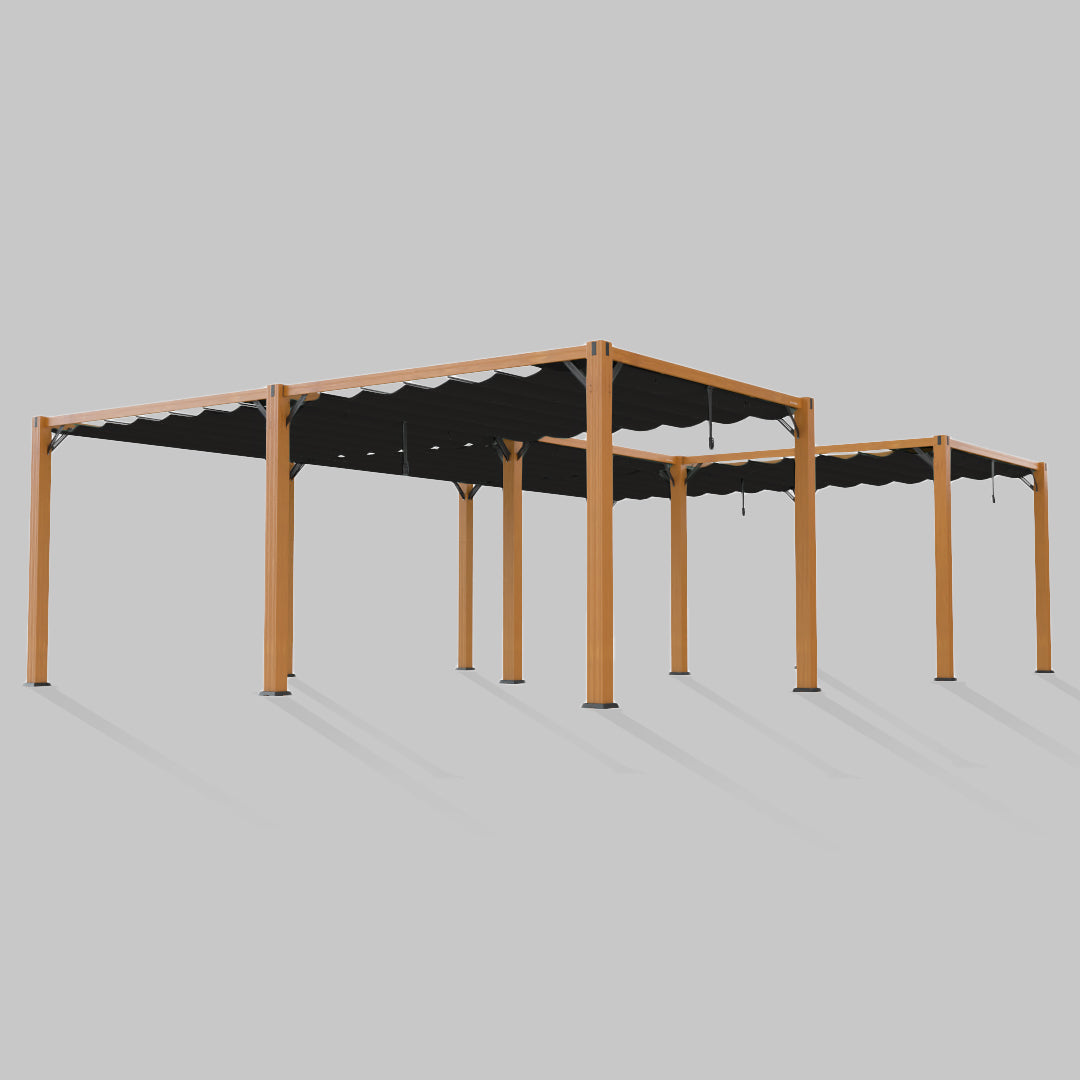 #configuration pergola_U shape #frame colour_Wood