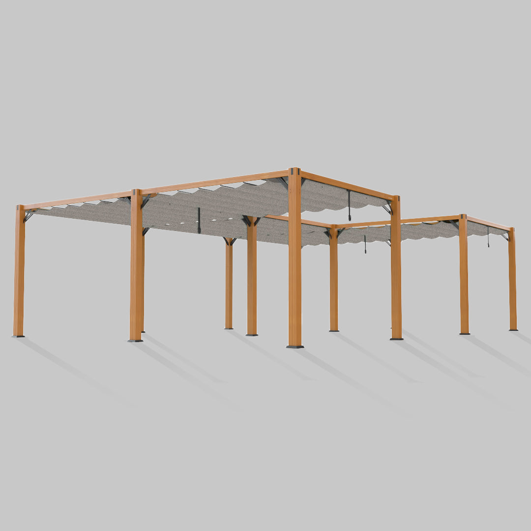#configuration pergola_U shape #frame colour_Wood
