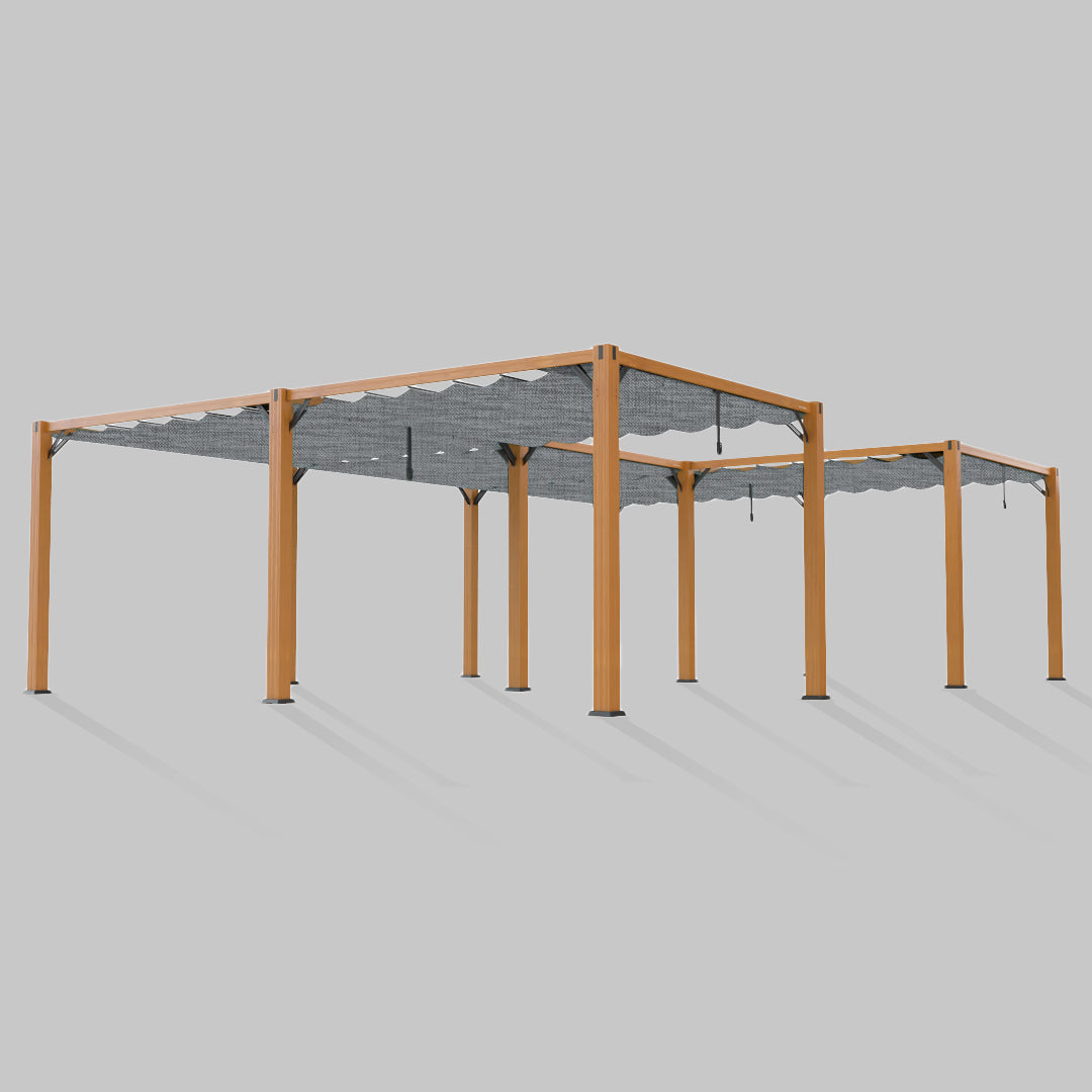 #configuration pergola_U shape #frame colour_Wood
