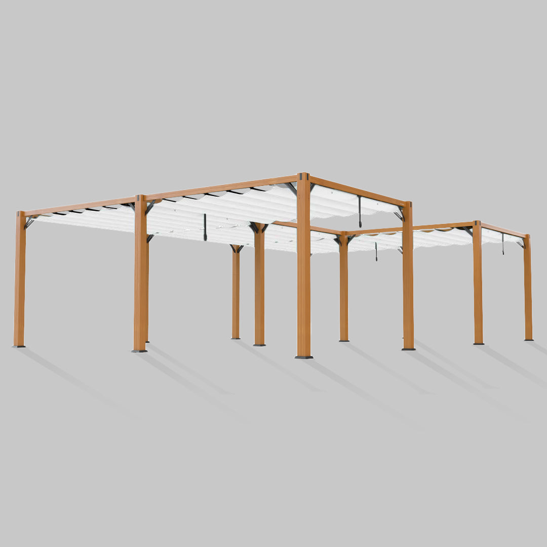 #configuration pergola_U shape #frame colour_Wood