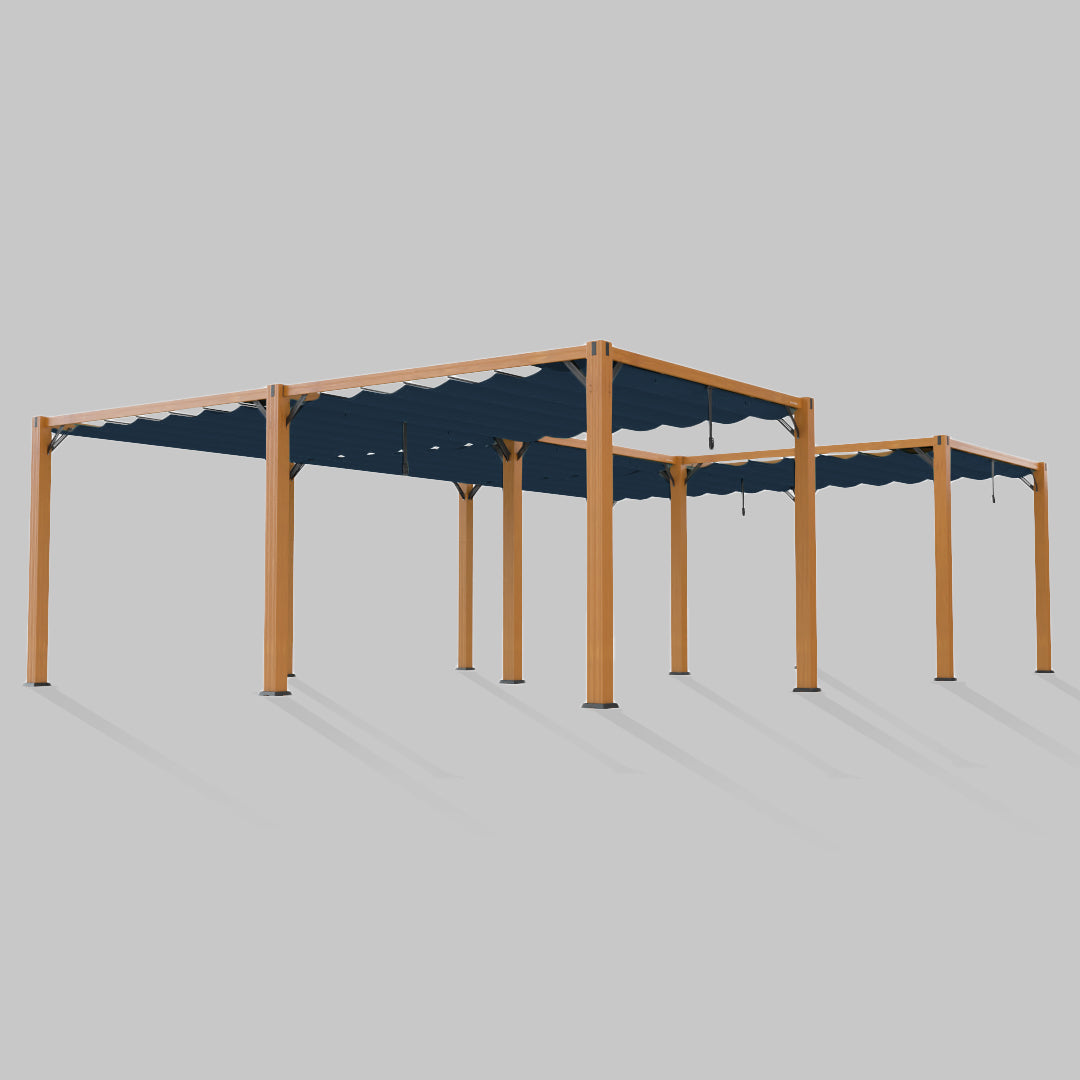 #configuration pergola_U shape #frame colour_Wood