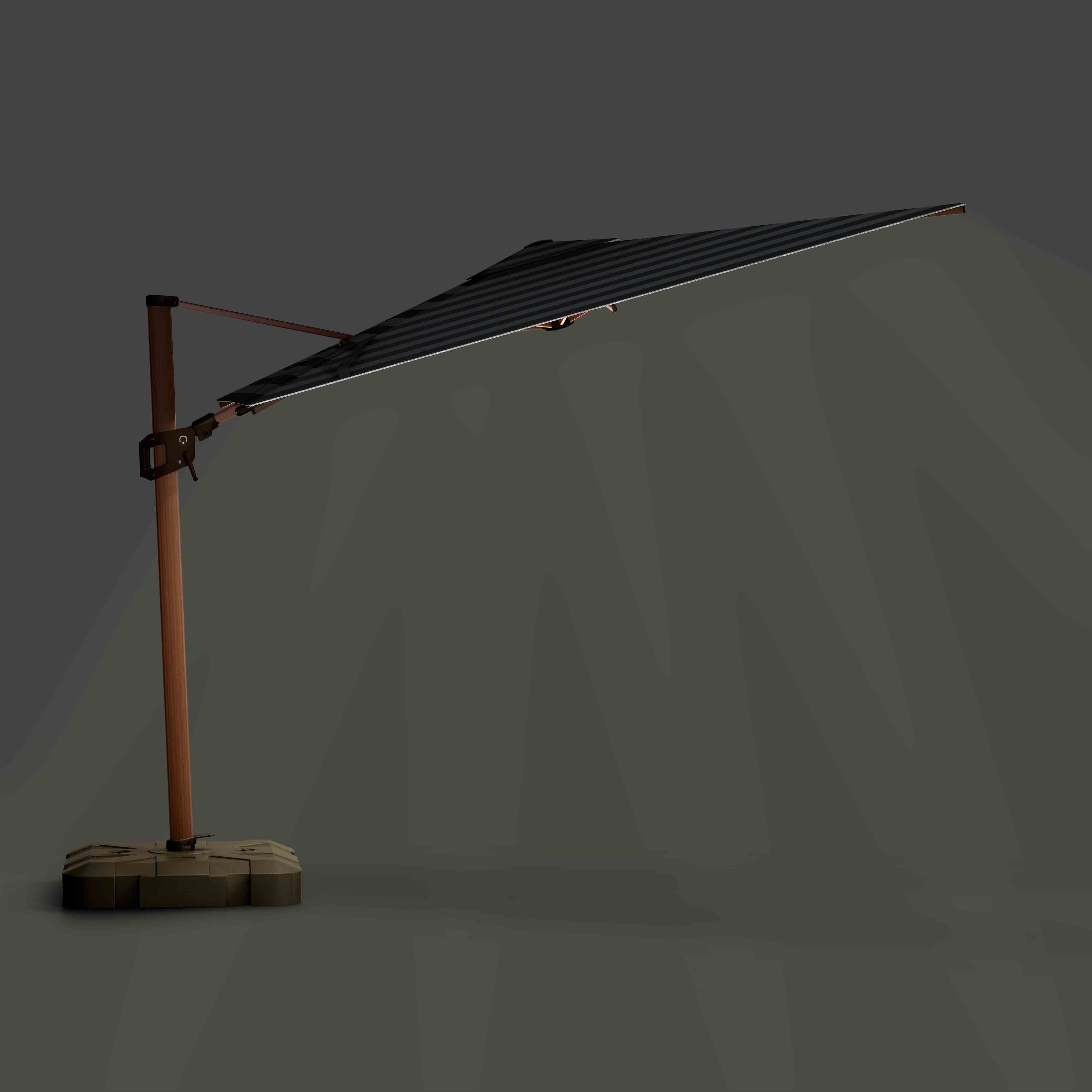 The Supreme Wooden™ - Sunbrella Black & Grey