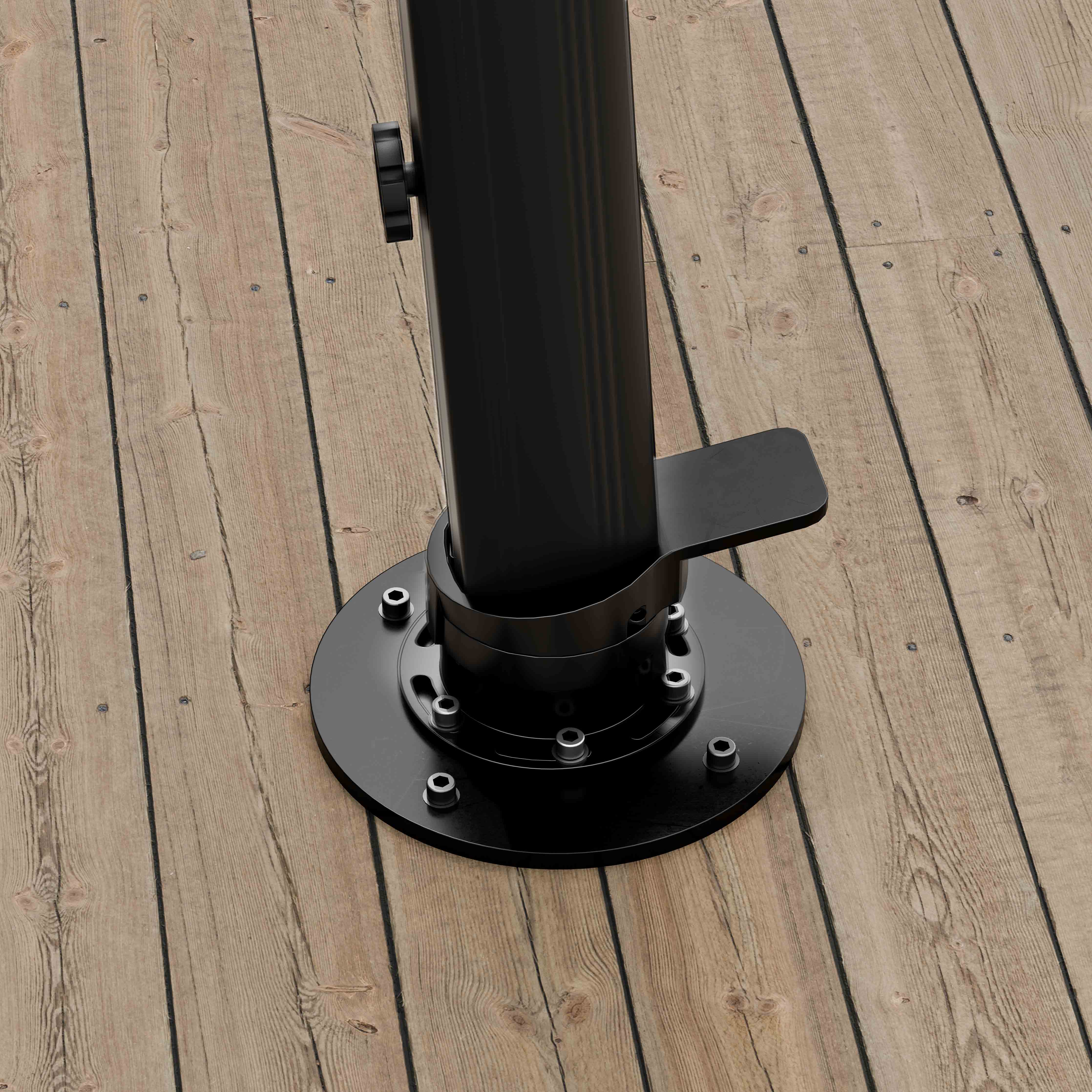 La plaque de base d'ancrage pour terrasse en bois
