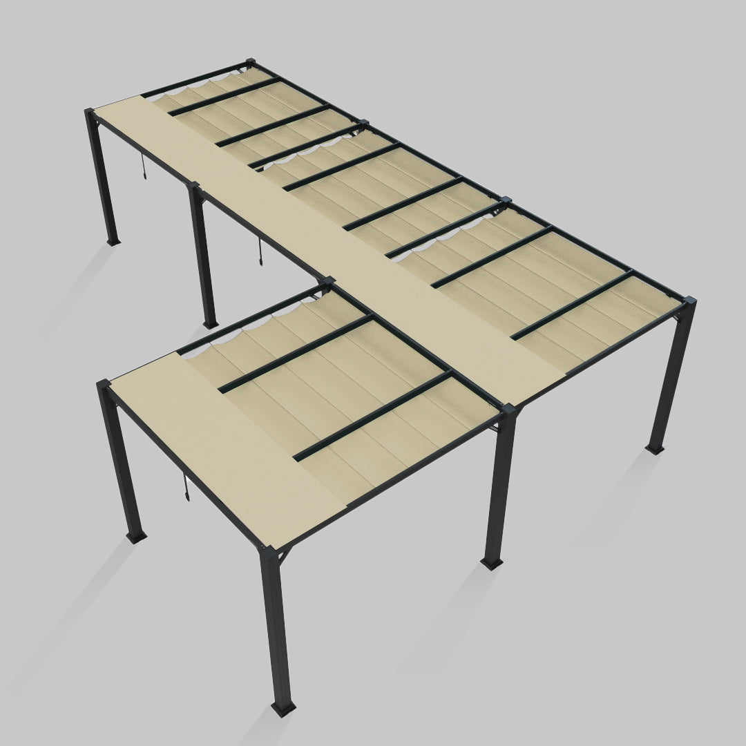 #configuration pergola_L shape #frame colour_Aluminum