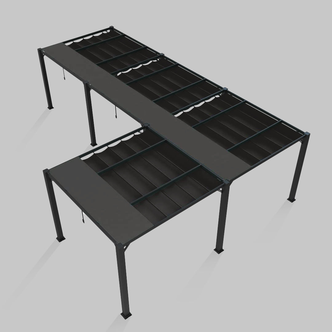 #configuration pergola_L shape #frame colour_Aluminum