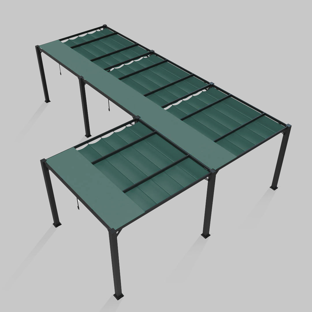 #configuration pergola_L shape #frame colour_Aluminum