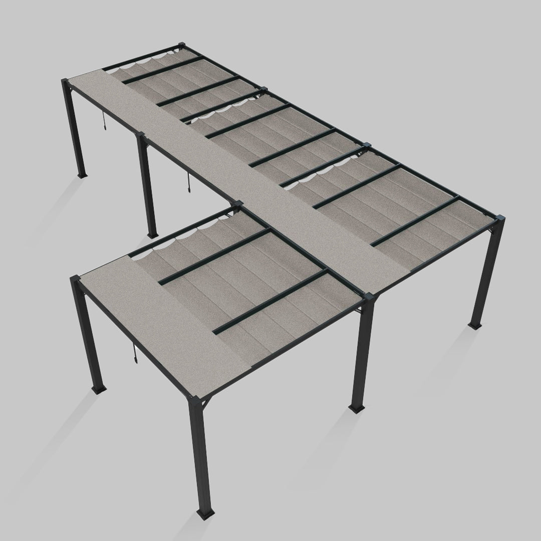 #configuration pergola_L shape #frame colour_Aluminum