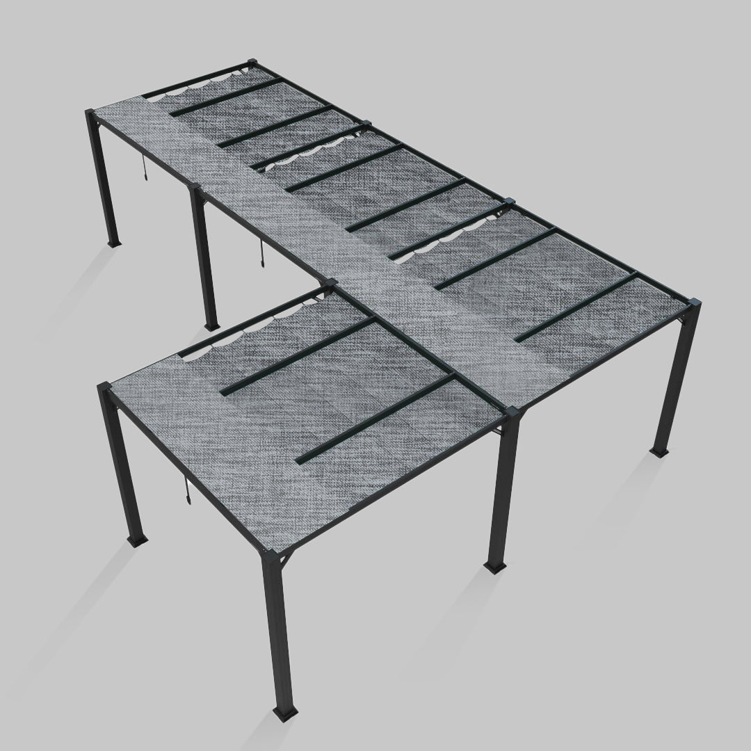 #configuration pergola_L shape #frame colour_Aluminum