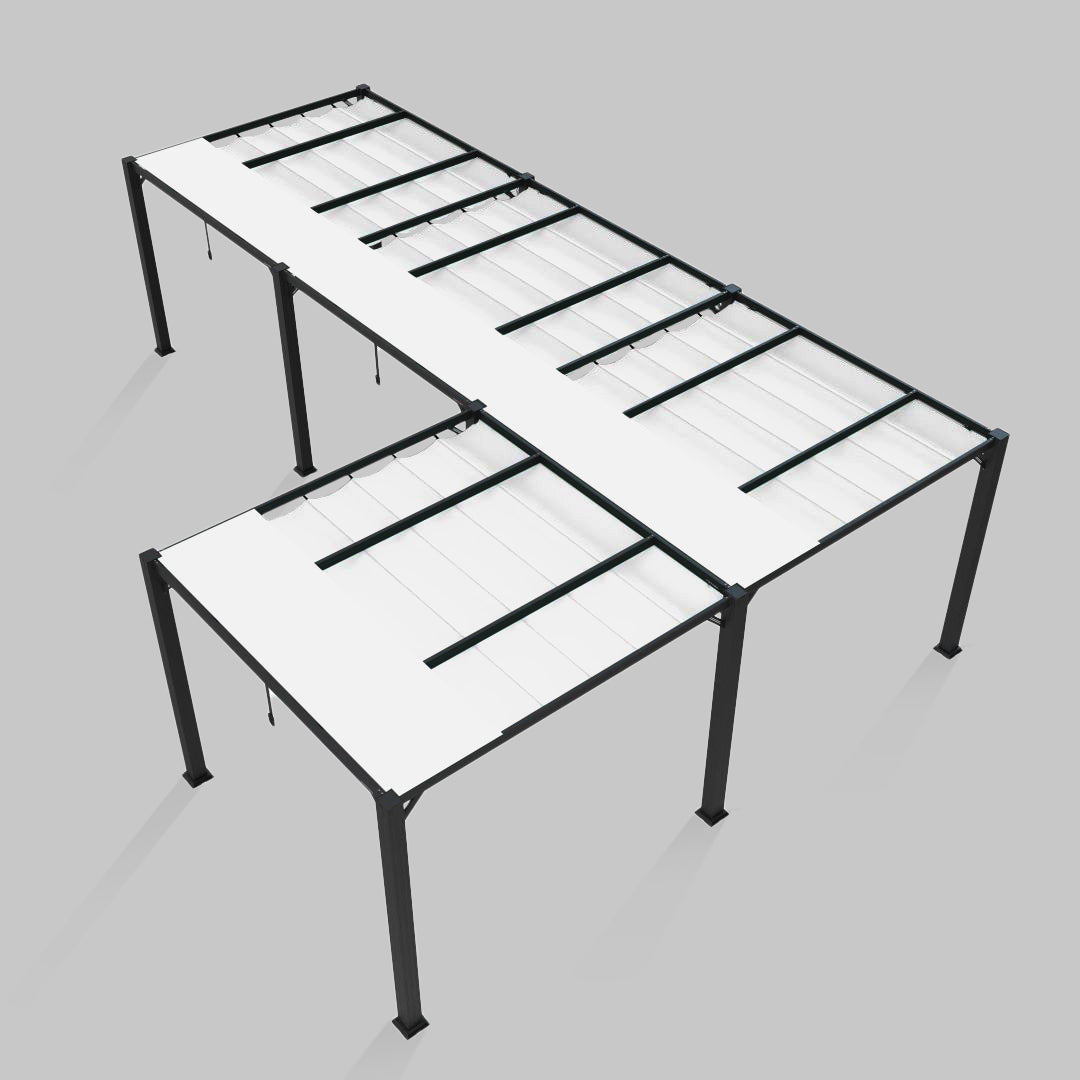 #configuration pergola_L shape #frame colour_Aluminum