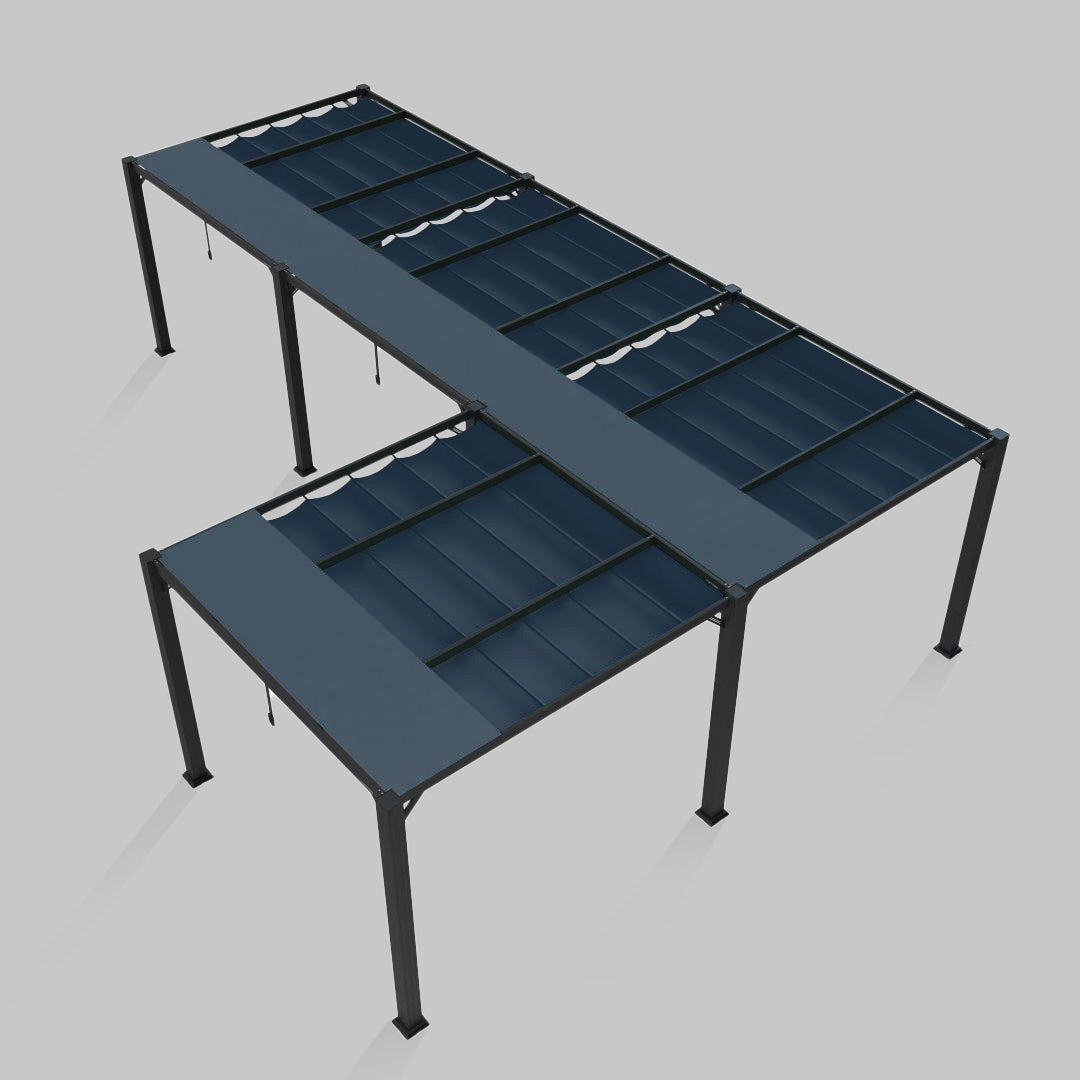#configuration pergola_L shape #frame colour_Aluminum