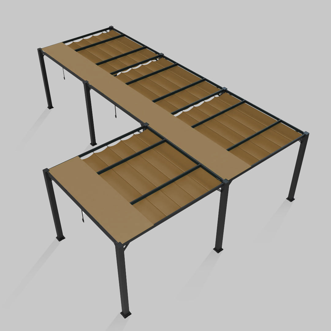 #configuration pergola_L shape #frame colour_Aluminum
