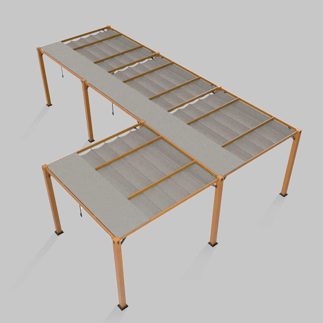 #configuration pergola_L shape #frame colour_Wood