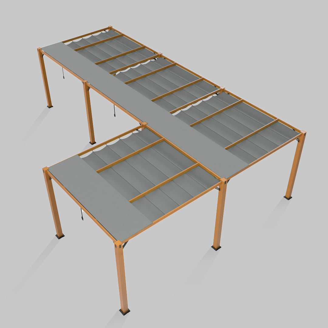 #configuration pergola_L shape #frame colour_Wood