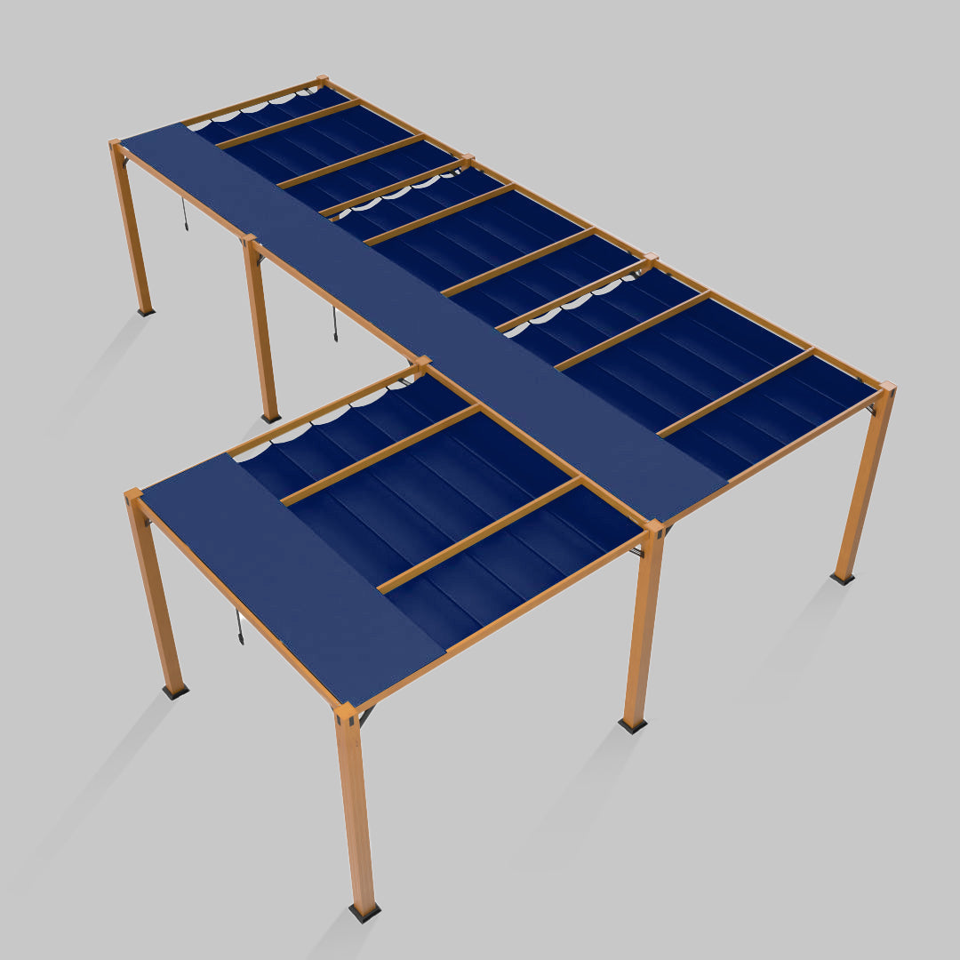 #configuration pergola_L shape #frame colour_Wood