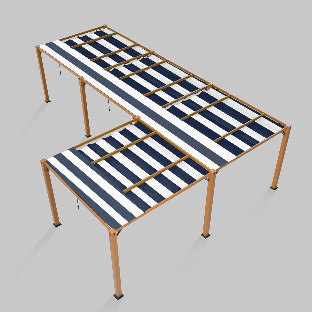 #configuration pergola_L shape #frame colour_Wood