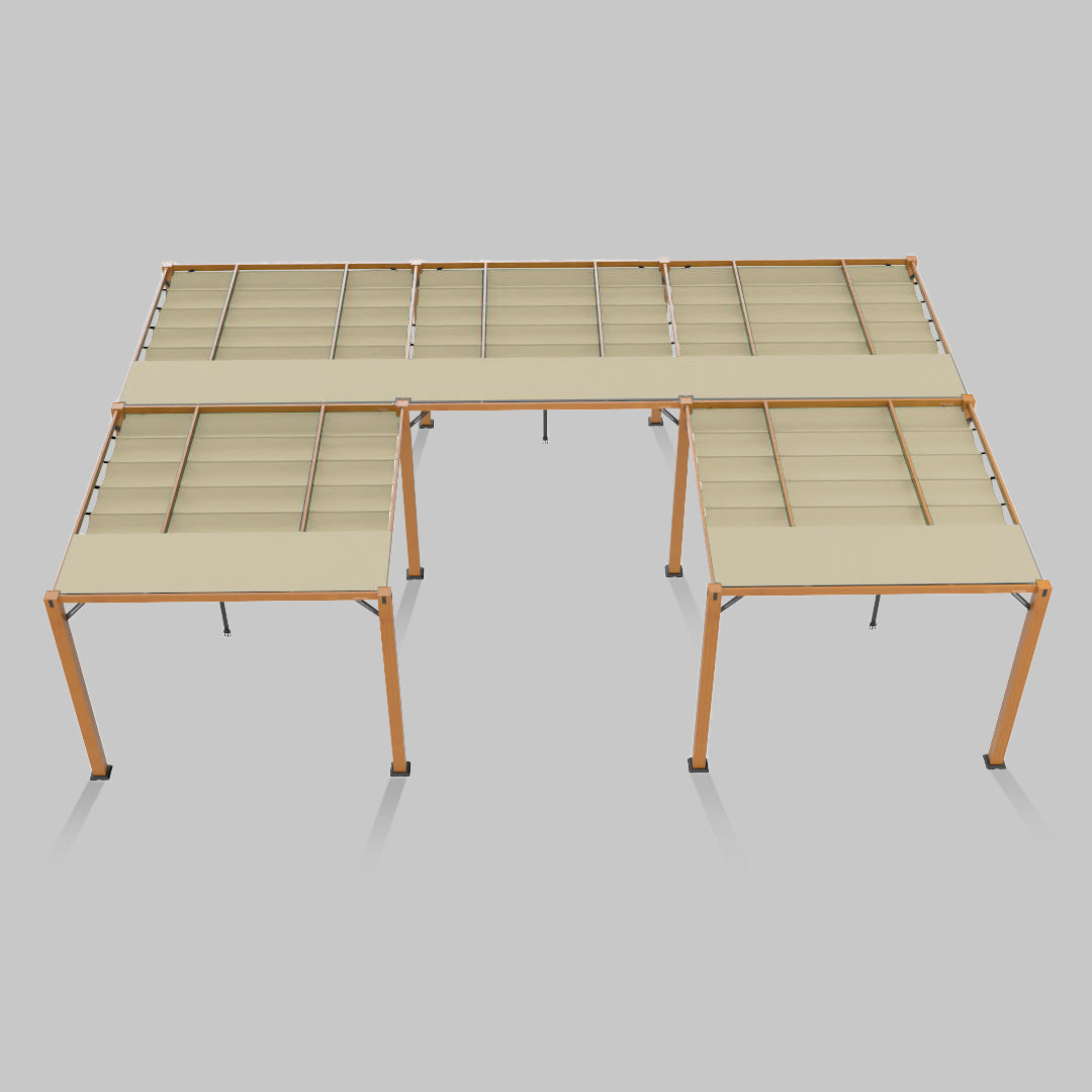 #configuration pergola_U shape #frame colour_Wood