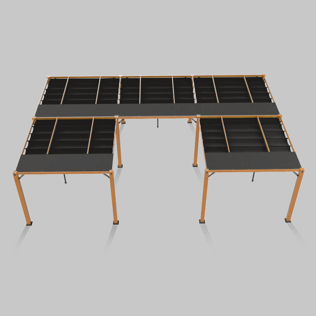 #configuration pergola_U shape #frame colour_Wood