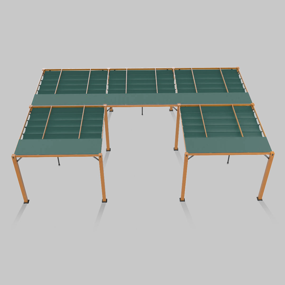 #configuration pergola_U shape #frame colour_Wood