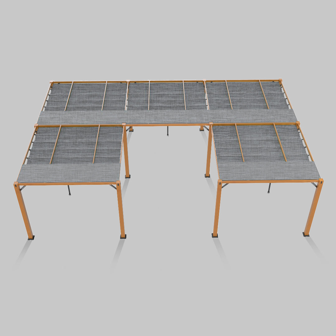 #configuration pergola_U shape #frame colour_Wood